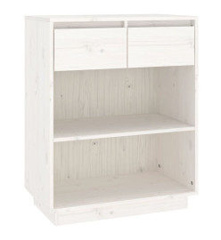 Armoire console Blanc 60x34x75 cm Bois de pin solide