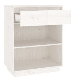 Armoire console Blanc 60x34x75 cm Bois de pin solide