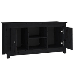 Meuble TV Noir 103x36,5x52 cm Bois de pin massif