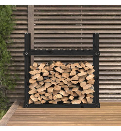 Support pour bois de chauffage Noir 110x35x108,5 cm Bois de pin