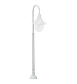 Lampadaire de jardin E27 120 cm Aluminium Blanc