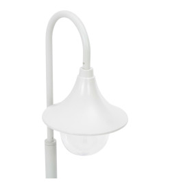 Lampadaire de jardin E27 120 cm Aluminium Blanc