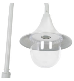 Lampadaire de jardin E27 120 cm Aluminium Blanc