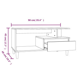 Table basse Chêne sonoma 90x49x45 cm Bois d'ingénierie