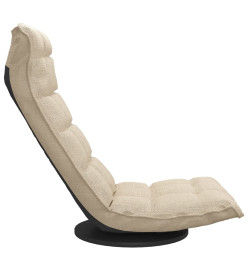 Chaise pivotante de sol Crème Tissu