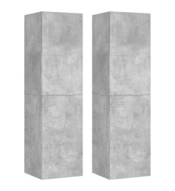 Ensemble de meubles TV 3 pcs Gris béton Aggloméré