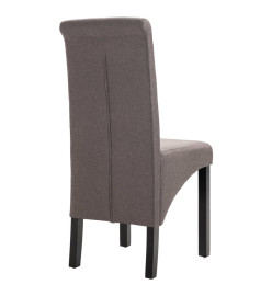 Chaises à manger lot de 2 taupe tissu