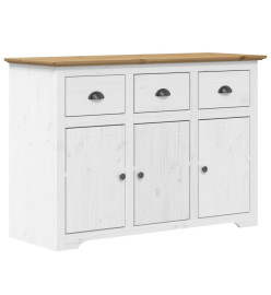 Buffet BODO blanc et marron 115x43x79,5 cm bois massif de pin