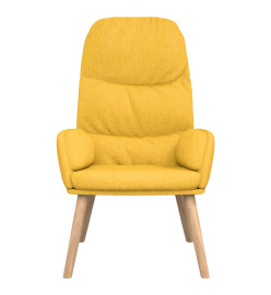 Chaise de relaxation Jaune moutarde Tissu