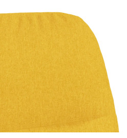 Chaise de détente et repose-pied Jaune moutarde Tissu