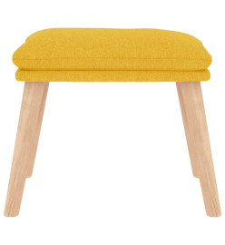 Chaise de détente et repose-pied Jaune moutarde Tissu