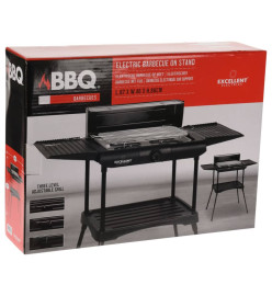 ProGarden Barbecue électrique sur support 2000 W Noir