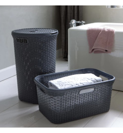 Curver Panier à linge Style 45 L Anthracite