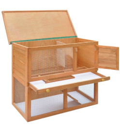 Clapier d'extérieur Enclos pour petits animaux 1 porte Bois