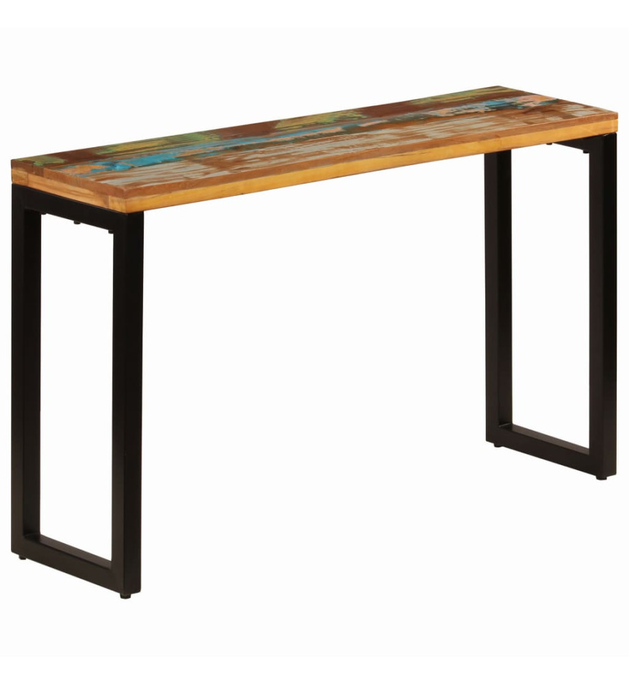 Table console 120x35x76 cm Bois de récupération solide et acier