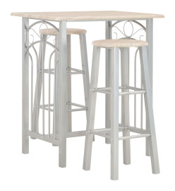 Ensemble de bar 3 pcs Bois et acier