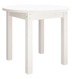 Table basse Blanc Ø 55x45 cm Bois massif de pin