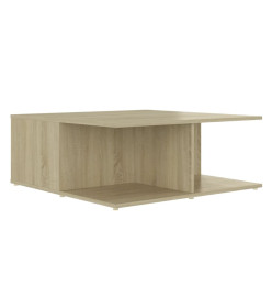 Table basse Blanc et chêne sonoma 80x80x31 cm Aggloméré