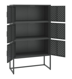 Buffet haut Anthracite 80x35x135 cm Acier