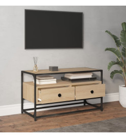 Meuble TV chêne sonoma 80x35x45 cm bois d'ingénierie