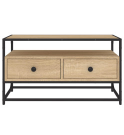 Meuble TV chêne sonoma 80x35x45 cm bois d'ingénierie