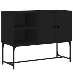 Buffet noir 100x40x79,5 cm bois d'ingénierie