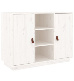 Buffet Blanc 100x40x75 cm Bois massif de pin