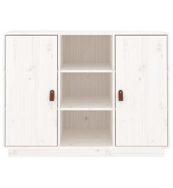 Buffet Blanc 100x40x75 cm Bois massif de pin