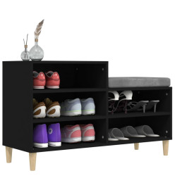 Armoire à chaussures Noir 102x36x60 cm Bois d'ingénierie