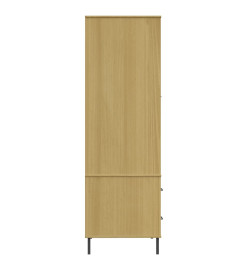 Garde-robe avec pieds en métal Marron 90x55x172,5 cm Bois OSLO