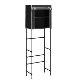 Support de rangement 2 niveaux sur toilette Noir 56x30x170 cm