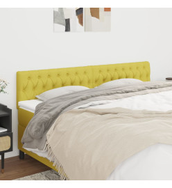 Têtes de lit 2 pcs Vert 90x7x78/88 cm Tissu