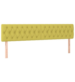 Têtes de lit 2 pcs Vert 90x7x78/88 cm Tissu