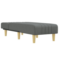 Chaise longue gris foncé tissu