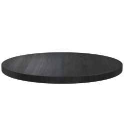 Dessus de table Noir Ø50x2,5 cm Bois de pin massif