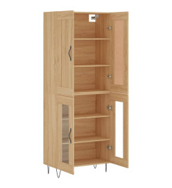 Buffet haut Chêne sonoma 69,5x34x180 cm Bois d'ingénierie