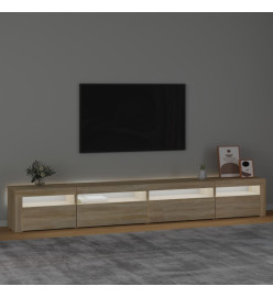 Meuble TV avec lumières LED Chêne sonoma 270x35x40 cm