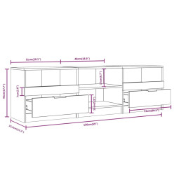 Meuble TV Chêne marron 150x33,5x45 cm Bois d'ingénierie