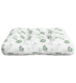 Coussin de palette motif de feuilles 60x60x12 cm tissu