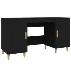 Bureau Noir 140x50x75 cm Bois d'ingénierie