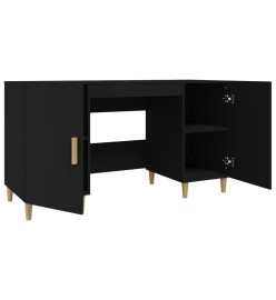 Bureau Noir 140x50x75 cm Bois d'ingénierie