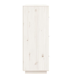 Buffet haut Blanc 67x40x108,5 cm Bois massif de pin