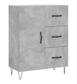 Buffet haut Gris béton 69,5x34x180 cm Bois d'ingénierie