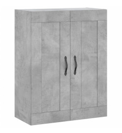 Buffet haut Gris béton 69,5x34x180 cm Bois d'ingénierie