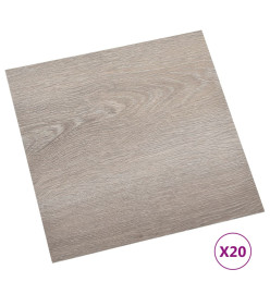 Planches de plancher autoadhésives 20 pcs PVC 1,86 m² Taupe