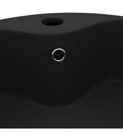 Lavabo de luxe avec trop-plein Noir mat 36x13 cm Céramique