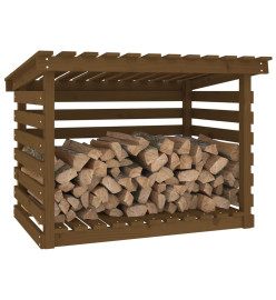 Support bois de chauffage Marron miel 108x73x79 cm Bois pin