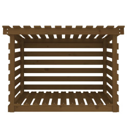 Support bois de chauffage Marron miel 108x73x79 cm Bois pin