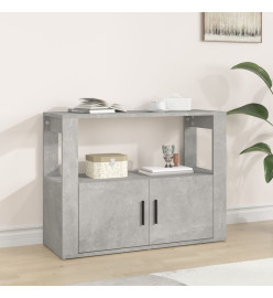 Buffet Gris béton 80x30x60 cm Bois d'ingénierie