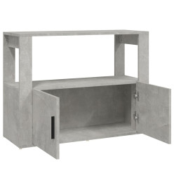 Buffet Gris béton 80x30x60 cm Bois d'ingénierie